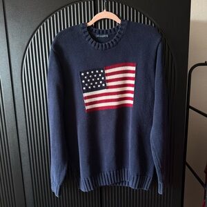 Brandy Melville Navy Sweater with American Flag